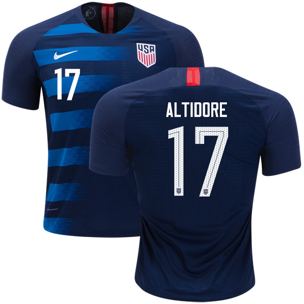 Women's USA #17 Altidore Away Soccer Country Jersey - Click Image to Close